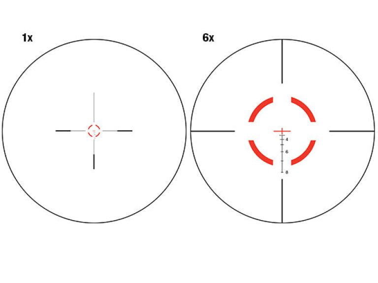 Trijicon VCOG 1-6x24 Riflescope Segmented Circle / Crosshair .223 / 77 Grain Ballistic Reticle w/ Thumb Screw Mount-611
