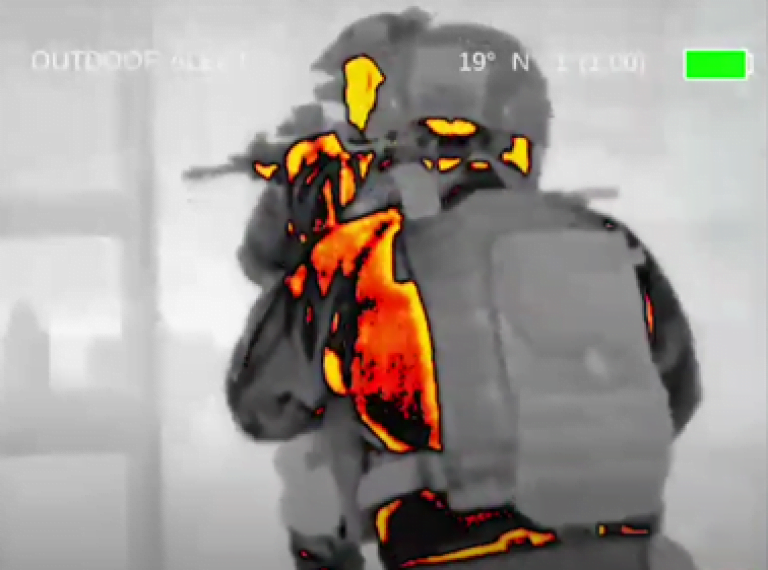 FLIR BREACH - Thermal image of armed police