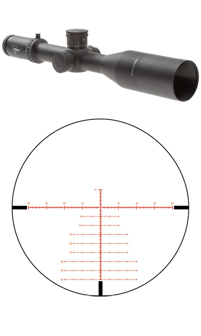 Trijicon Tenmile 5-25x50 Second Focal Plane (SFP) Riflescope w/ Red MRAD Center Dot-0