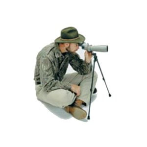 Hunter or outdoorsman using spotting scope with Versa-Pod 150-115 Spotting Scope Adapter on Versa-Pod bipod