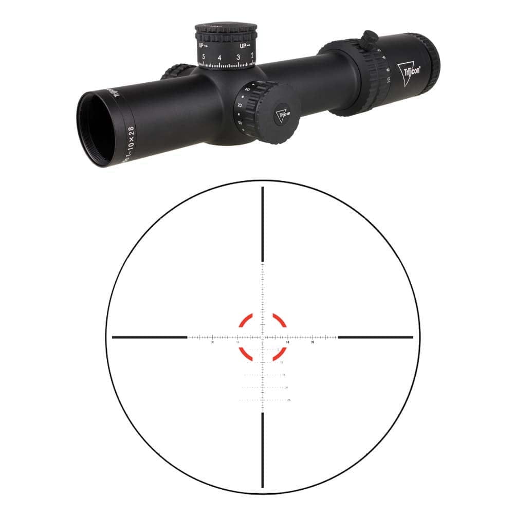 123 Trijicon Credo HX 1-10×28 First Focal Plane (FFP) Riflescope w/ Red/Green Segmented Circle