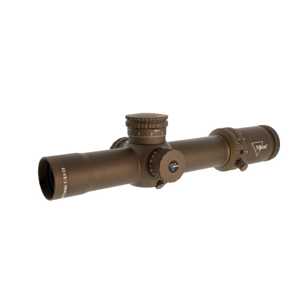 Trijicon Credo Riflescope 1-8×28 FFP Red/Green MRAD Segmented Circle Coyote Anodised